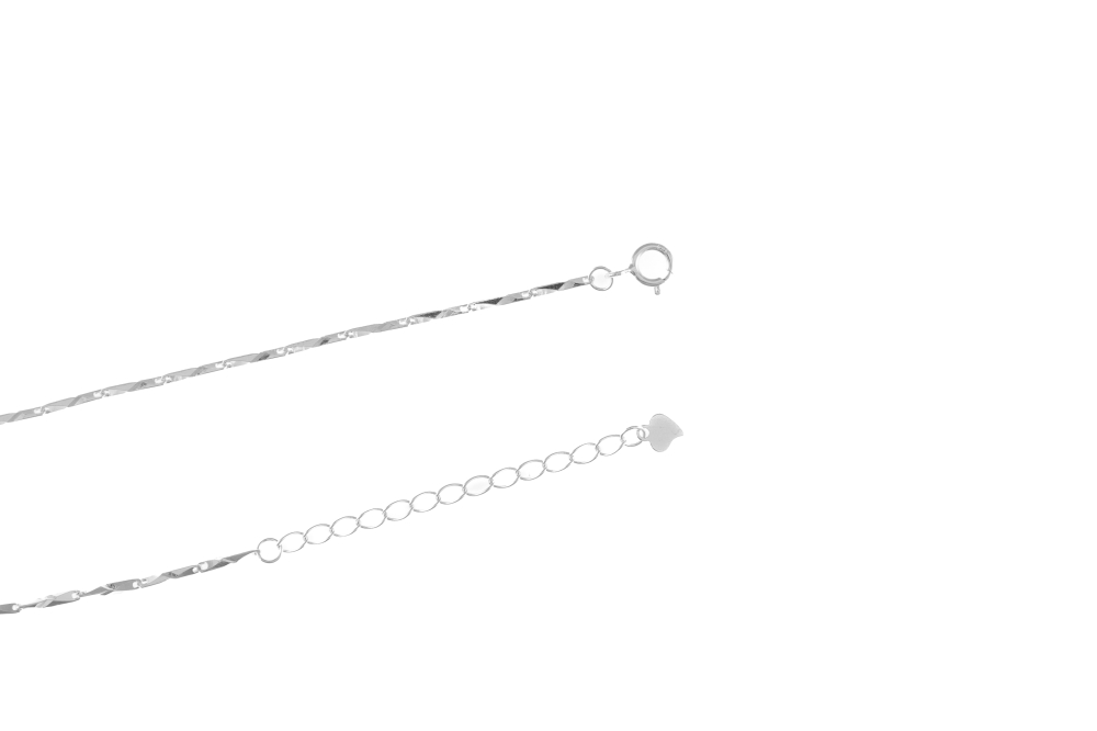 扭曲波光手鍊／銀色