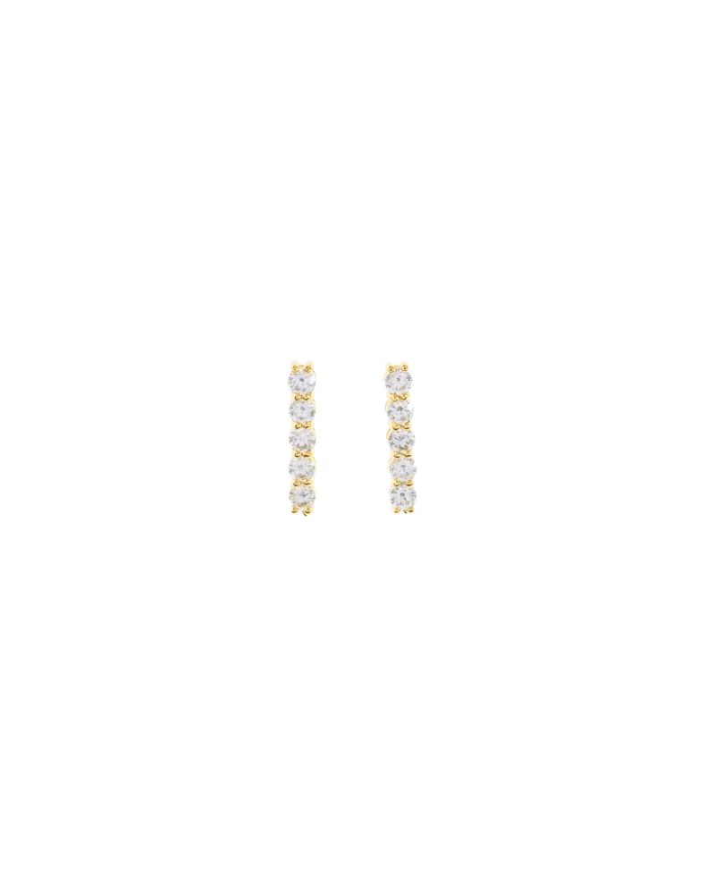 莫桑石3mm 一直鑽耳針 / 金色