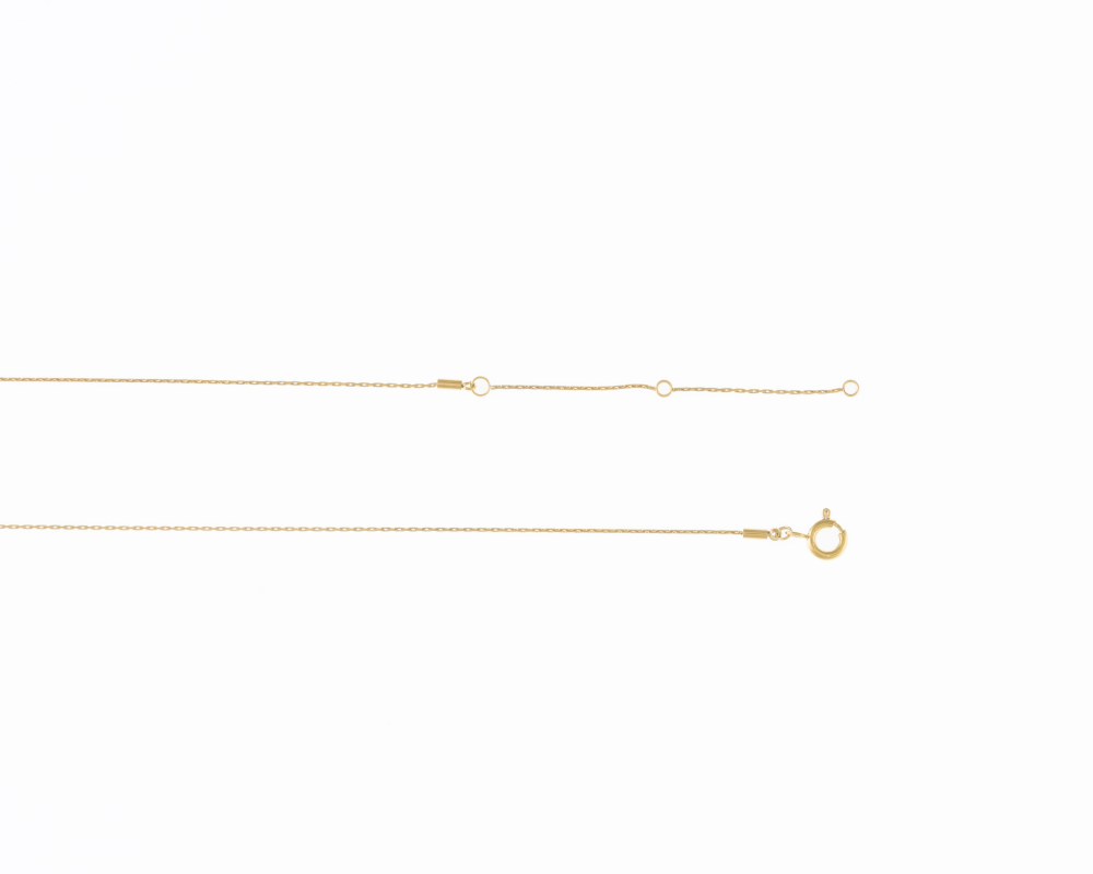 莫桑石5mm 六芒單鑽項鍊 / 金色
