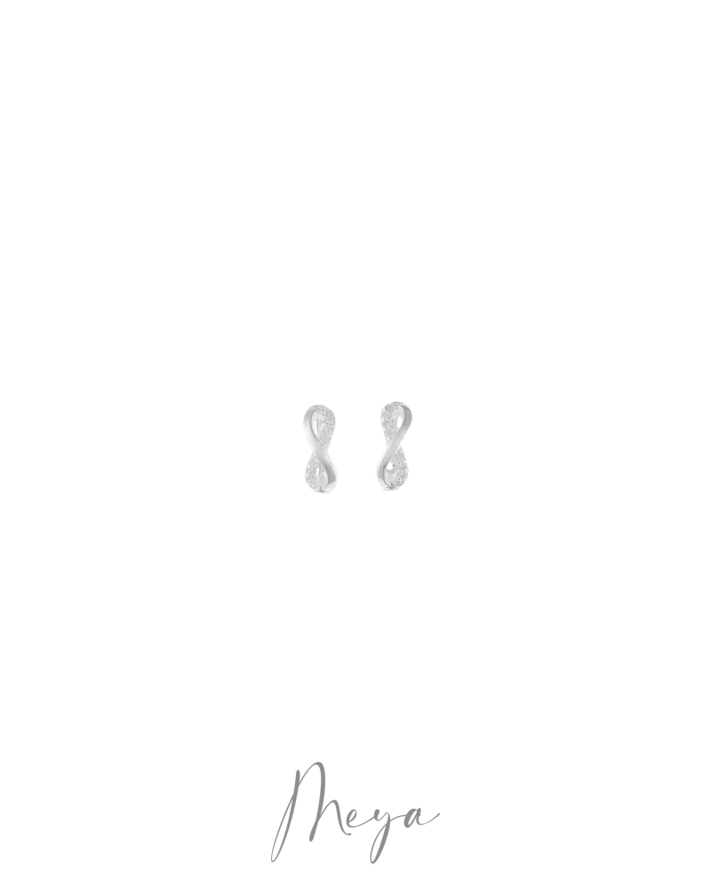 小無限符號耳環/銀色